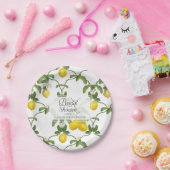 Lemon Leaf Blume Citrus Summer Brautparty Pappteller (Party)