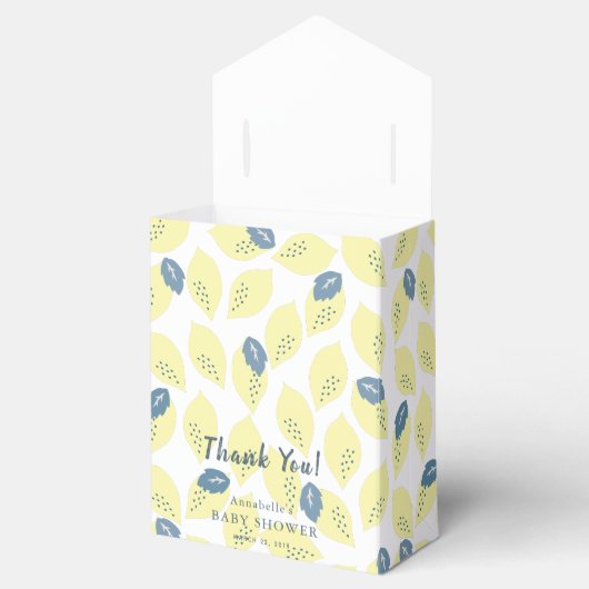 Lemon & Leaf Muster Kinderdusche Geschenkboxen Geschenkschachtel (Geöffnet)