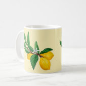 Lemon Leaf Watercolor Design | Citrus Yellow Kaffeetasse (Vorderseite Links)