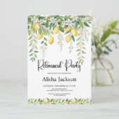 Lemon Leaves Retirement Party Invitation  Einladung (Stehend Vorderseite)