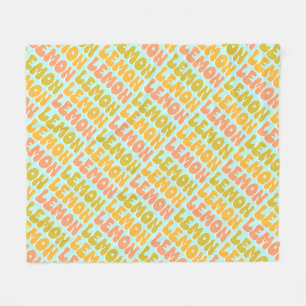 Lemon Lemon Retro Fleece Blanket