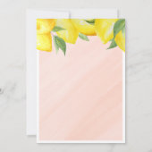 Lemon Lemonade Einladung zum 1. Geburtstag (Rückseite)