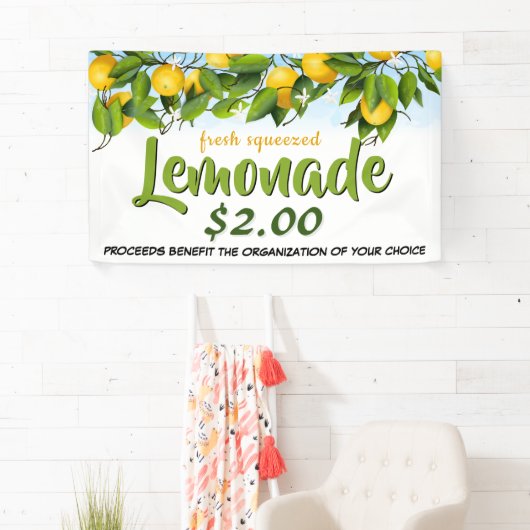 Lemon Lemonade Stand Fundraiser Banner (Insitu)