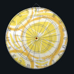 Lemon Lemonade Swirl Gefärbte Krawatte Muster Dartscheibe<br><div class="desc">Gefärbte Krawatte Muster Lemon Abstrakt</div>