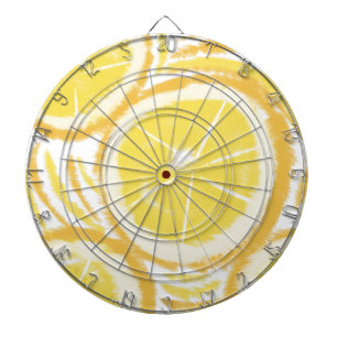 Lemon Lemonade Swirl Gefärbte Krawatte Muster Dartscheibe
