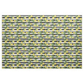 Lemon Lemons Citrus Black Stripes Fabric Stoff (Fat Quarter (45,7 x 55,9 cm))