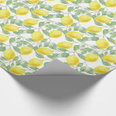 Lemon Lemons glänzendes, fröhliches Wrapping Paper Geschenkpapier (Ecke)