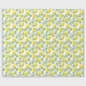 Lemon Lemons glänzendes, fröhliches Wrapping Paper Geschenkpapier (Flach)
