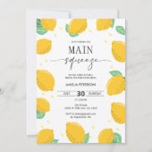 Lemon Liebe Brautparty Hauptpresse Citrus Einladung (Vorderseite)