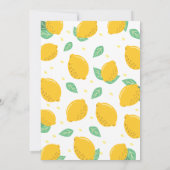 Lemon Liebe Brautparty Hauptpresse Citrus Einladung (Rückseite)