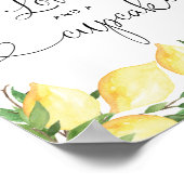 Lemon Liebe und Cupcake Brautparty Sign Poster (Ecke)