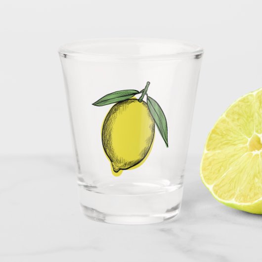 Lemon Liebhaber Einladung Schnapsglas (Vorderseite)