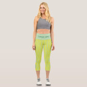 “LEMON-LIME” - CUSTOM HIGH-WAISTED CAPRI PANTS (Vorderseite)