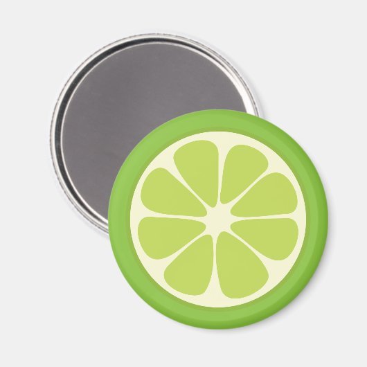 Lemon Lime Green Juicy Citrus Fruit Slice Küche Magnet (Vorderseite/Rückseite)