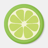 Lemon Lime Green Juicy Citrus Fruit Slice Küche Magnet (Vorne)