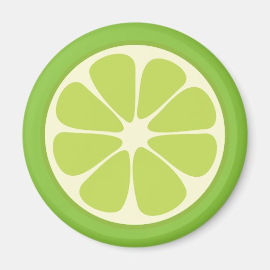 Lemon Lime Green Juicy Citrus Fruit Slice Küche Magnet (Vorne)