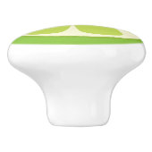 Lemon Lime Green Juicy Summer Citrus Fruit Slice Keramikknauf (Seitenansicht)