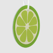 Lemon Lime Green Juicy Summer Citrus Fruit Slice Ornament (Vorderseite)