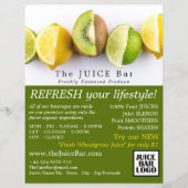 Lemon, Lime & Kiwi, Juice Bar Advertising Flyer (Vorne)