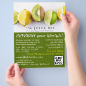 Lemon, Lime & Kiwi, Juice Bar Advertising Flyer (Hand)