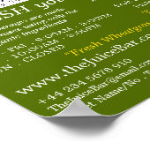 Lemon, Lime & Kiwi, Juice Bar Advertising Poster (Ecke)