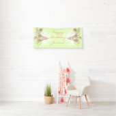 Lemon LIme PInk Butterfly Banner (Insitu)