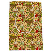 Lemon & Lime Twitter-Muster Mittlere Geschenktüte (Vorderseite)
