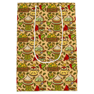 Lemon & Lime Twitter-Muster Mittlere Geschenktüte