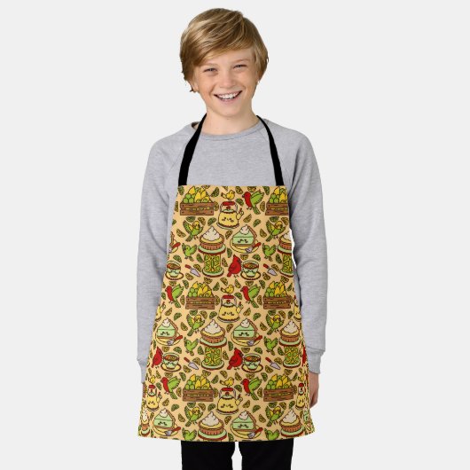 Lemon & Lime Twitter pattern apron Schürze (Getragen)