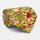 Lemon & Lime Twitter pattern Krawatte (Gerollt)