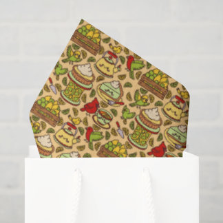 Lemon & Lime Twitter pattern tissue paper Seidenpapier