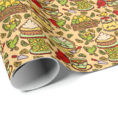 Lemon & Lime Twitter pattern wrapping paper Geschenkpapier (Rolleneckpunkt)