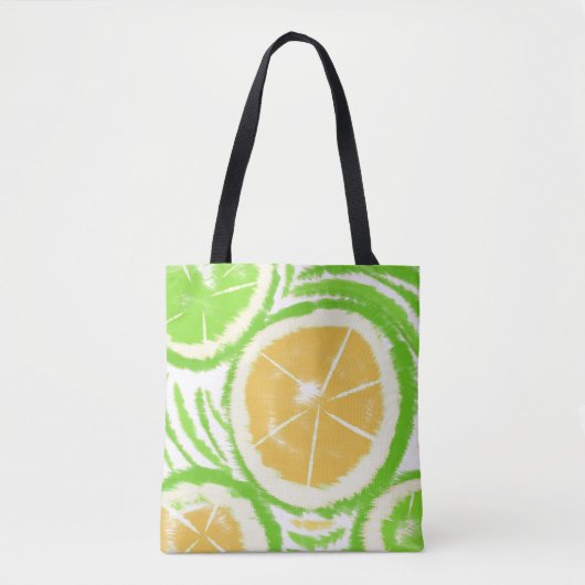 Lemon Limon Abstrakt Swirl Dye Tasche (Vorderseite)