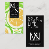 Lemon Limon Abstrakt Zuhause - Interior Designer S Visitenkarte (Vorne/Hinten)