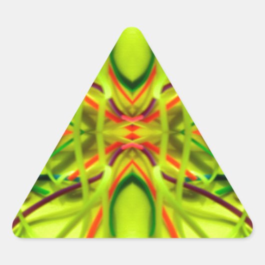 Lemon Limon Bending Lines by Bethof Art Dreieckiger Aufkleber (Vorderseite)