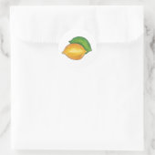 Lemon Limon Citrus Fruit Fruit Food Lebensmittelge Runder Aufkleber (Tasche)