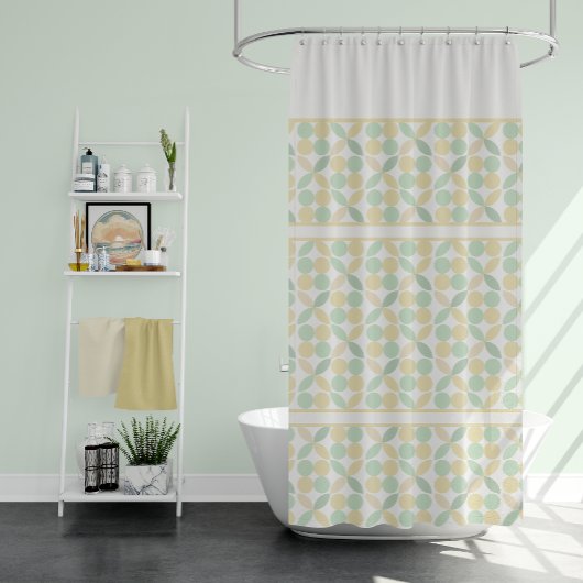 Lemon/Limon Citrus Retro Duschvorhang