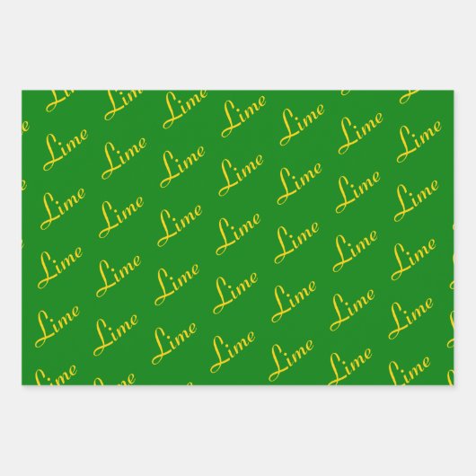 Lemon Limon Citrus Wrapping Paper Set Geschenkpapier Set (Vorderseite 2)
