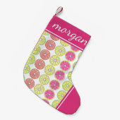 Lemon Limon Grapefruit Orange Citrus Fruchtscheibe Kleiner Weihnachtsstrumpf (Vorderansicht (hängend))