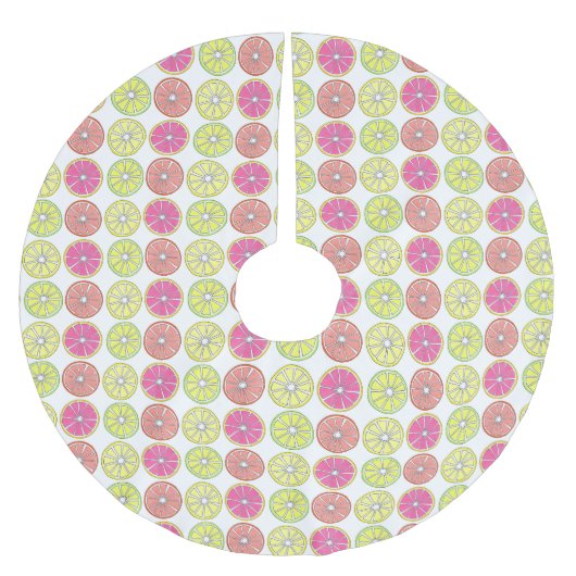 Lemon Limon Grapefruits Orange Citrus Fruit Küche Polyester Weihnachtsbaumdecke (Vorderseite)