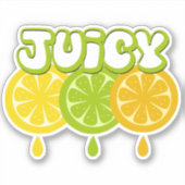 Lemon Limon Orange Frucht Vinyl Sticker (Vorderseite)