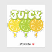Lemon Limon Orange Frucht Vinyl Sticker (Blatt)