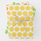 Lemon Limon Orange Fruchtwrapping Paper Set 3 Geschenkpapier Set (Beispiel)