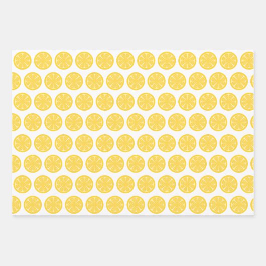 Lemon Limon Orange Fruchtwrapping Paper Set 3 Geschenkpapier Set (Vorderseite)