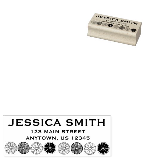 Lemon Limon Orange Grapefruit Citrus Fruit Anschri Gummistempel (Stempel)