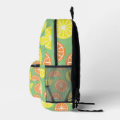 Lemon Limon Orange Muster, lebhaft geschnitten Bedruckter Rucksack (Rechts)