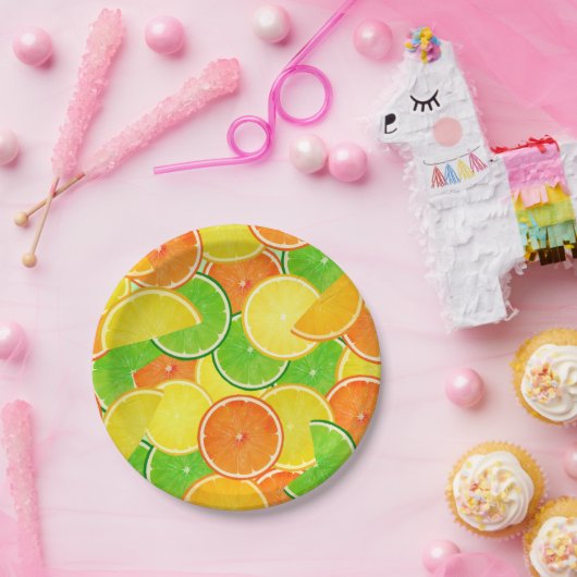 Lemon Limon Orange Pappteller (Party)
