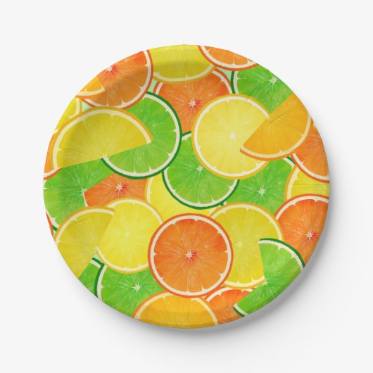 Lemon Limon Orange Pappteller (Vorderseite)