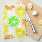 Lemon Limon Orange Slices Pattern Geschirrtuch (Viertel Falte)