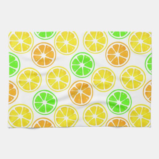 Lemon Limon Orange Slices Pattern Geschirrtuch (Horizontal)